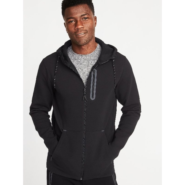Áo khoác thể thao nam Old Navy có nón phản quang Dynamic Fleece Zip Hoodie