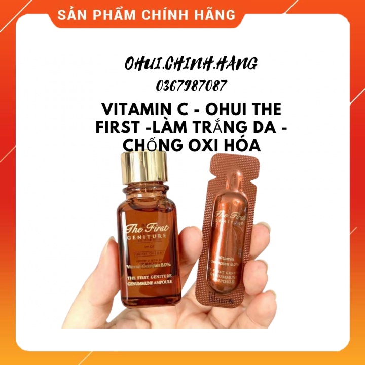 VITAMIN COMPLEX 8.0% OHUI THE FIRST GENITURE GRNUMMUNE AMPOULE_trắng da mờ thâm sạm nám