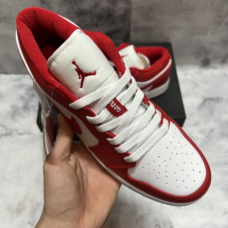 [KELLY SNEAKERS] Giày Thể Thao Sneaker Jordan 1 Low Đỏ Trắng - GymRed Cao Cấp (Ảnh Thật + Hàng Sẵn) | BigBuy360 - bigbuy360.vn