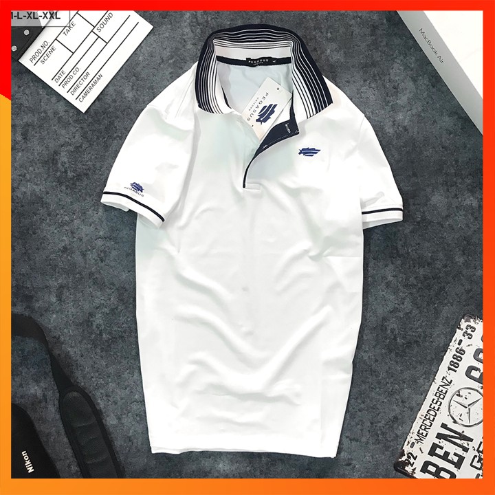 Áo Thun Nam 🌞FREESHIP – HÀNG CHẤT🌞 Cổ Bẻ Tay Ngắn Phối Sọc Bo, Thun Cá Sấu Poly Cao Cấp | BigBuy360 - bigbuy360.vn