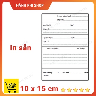 COMBO 50 TEM VẬN CHUYỂN IN SẴN, TEM DECAL DÁN CHO MÁY IN NHIỆT - THEO YÊU CẦU KHÁCH HÀNG