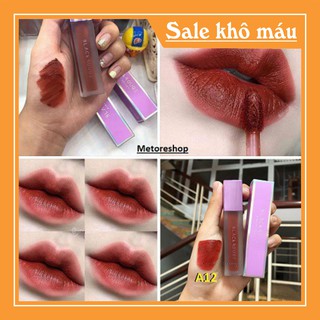 [ Chuẩn Chính Hãng ] Son Black Rouge A12 , Màu Đỏ Nâu Gạch Siêu Lì -  Cam Kết Mỹ Phẩm Chính Hãng