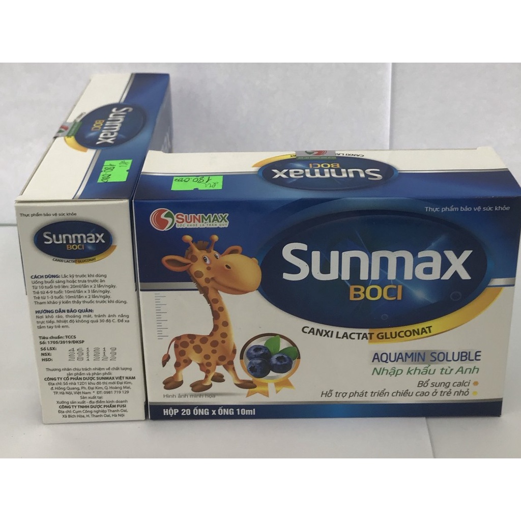 Sunmax Boci-Bổ sung calci, hỗ trợ phát triển chiều cao ở trẻ em | Thế Giới Skin Care