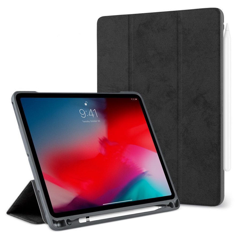 Ốp Máy Tính Bảng Bằng TPU Và Da PU Mềm Kèm Ngăn Đựng Bút Cho iPad Pro 12.9 2018 2017 2015 Premium iPad Pro 12.9 2018