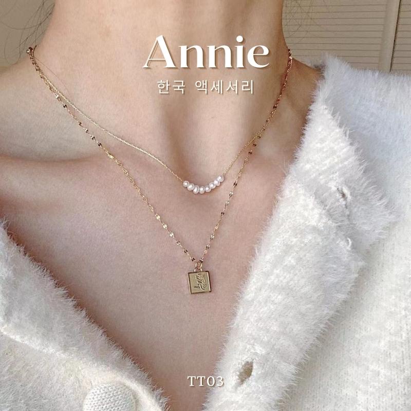 Dây chuyền ngọc trai nhân tạo sợi mảnh phong cách nữ tính ANNIE TT03