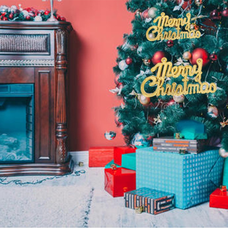 Phụ Kiện Bảng Chữ Cái Tiếng Anh Merry Christmas Trang Trí Cây Thông Giáng Sinh