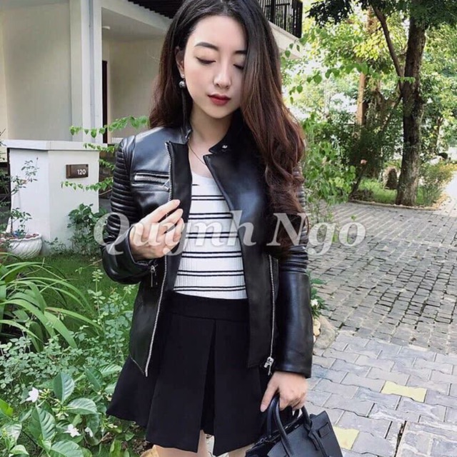 Sẵn áo da size xs zara auth