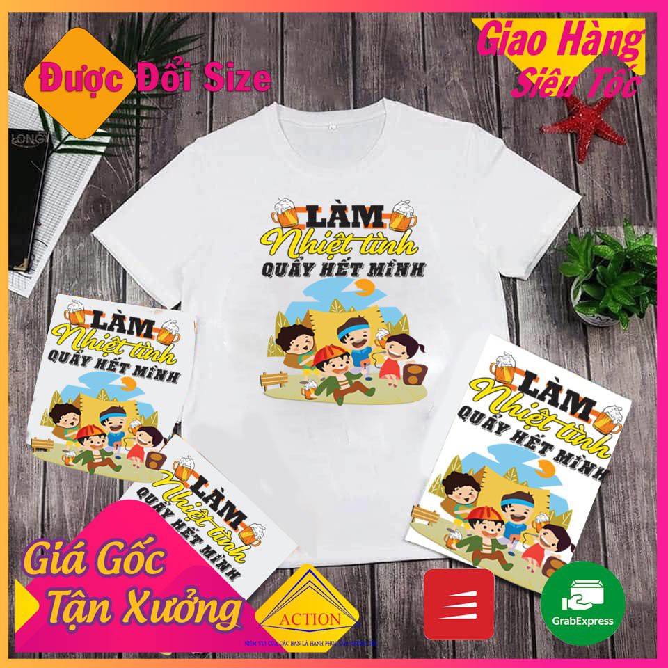 [GIÁ SỈ] Áo Thun Team Sologan – [THE ACTION] - Inbox chọn mẫu ( Quà Tặng)