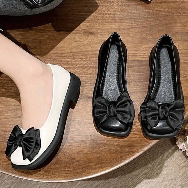 Giày búp bê lolita mũi vuông nữ FAROSA - B7 đế 3cm chất da mềm thắt nơ lụa cực hót trend