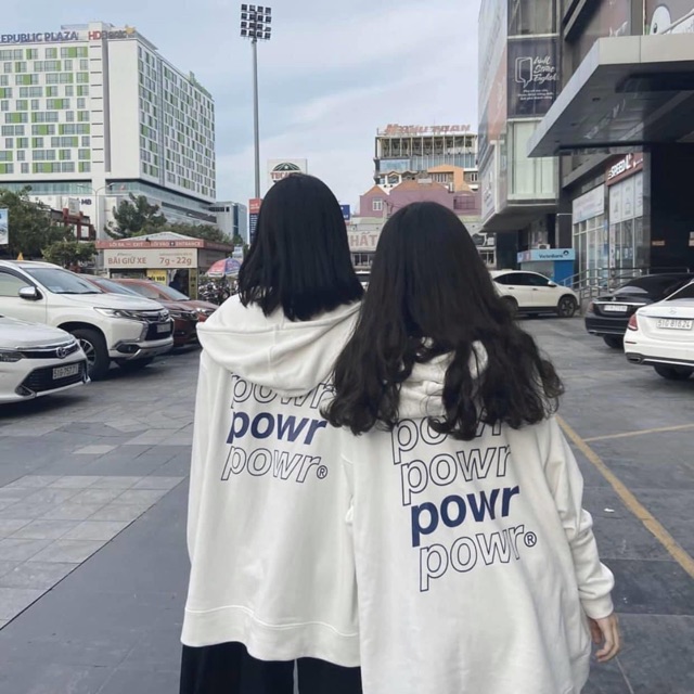 Áo Hoodie Zip POWR Ulzzang Ảnh Thật