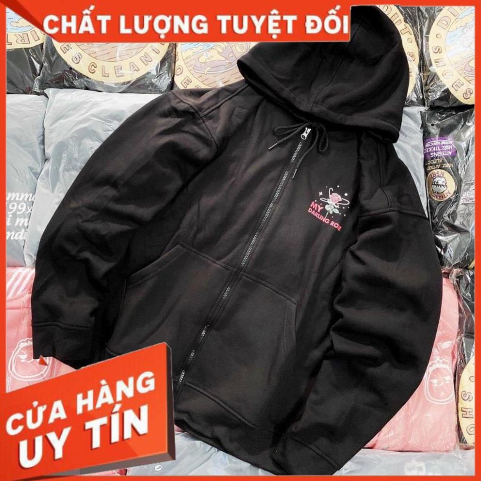 Áo khoác nỉ hoodie Unisex dây kéo form rộng màu đen trắng. Áo hoodie Nỉ Pe dày mịn, thoải mái, hình in nổi bền đẹp K102