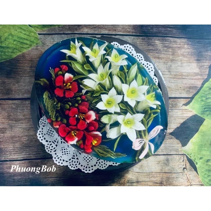 Bộ kim làm thạch 3D Hoa Loa Kèn- Hoa Ly Ly 4 kim set39
