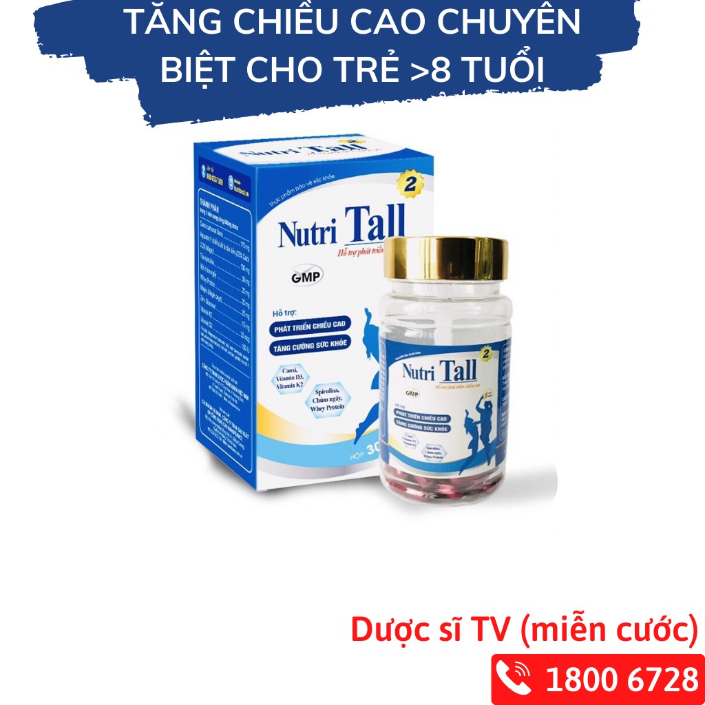 Nutri Tall 2 – Chuyên biệt phát triển chiều cao cho trẻ 8 - 18 tuổi