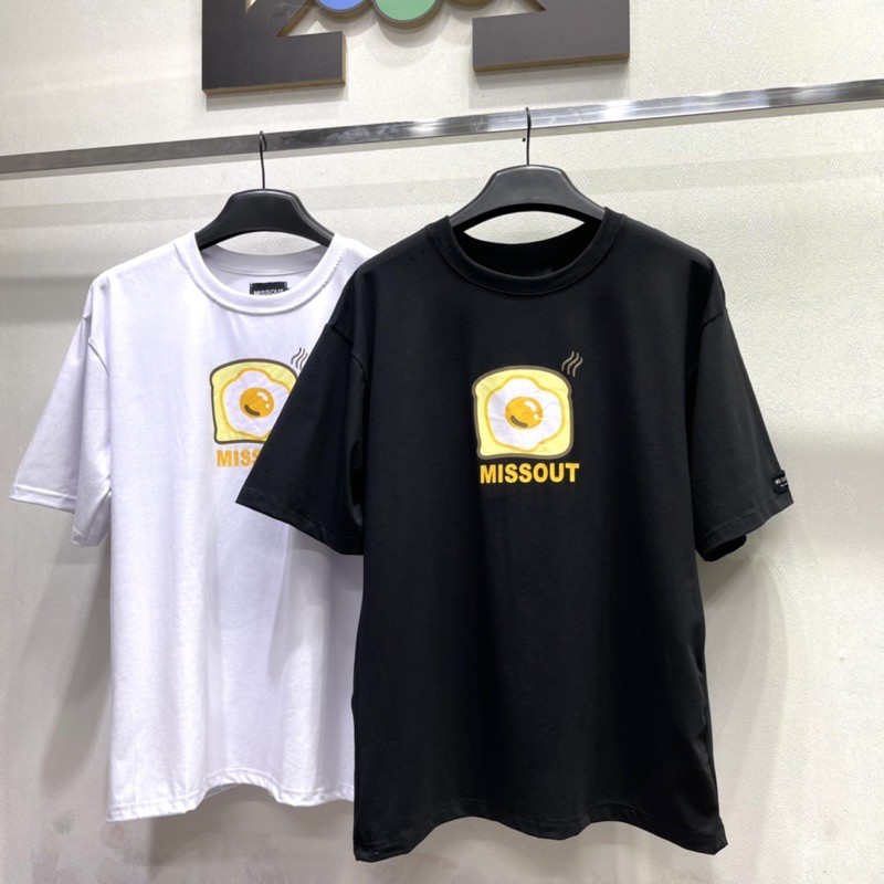 Áo Thun unisex missout  MST EGGS Trứng LOGO nam nữ Full Tag tay cổ | BigBuy360 - bigbuy360.vn