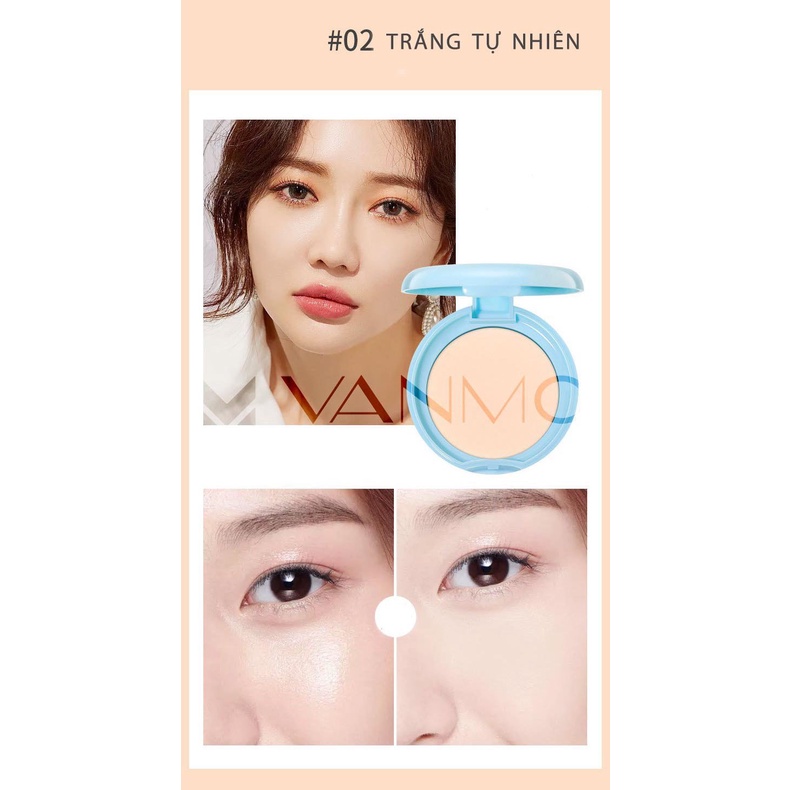 Phấn Phủ Kiềm Dầu Make Up Powder Dạng Nén Đa Năng Che Khuyết Điểm Trang Điểm Tự Nhiên