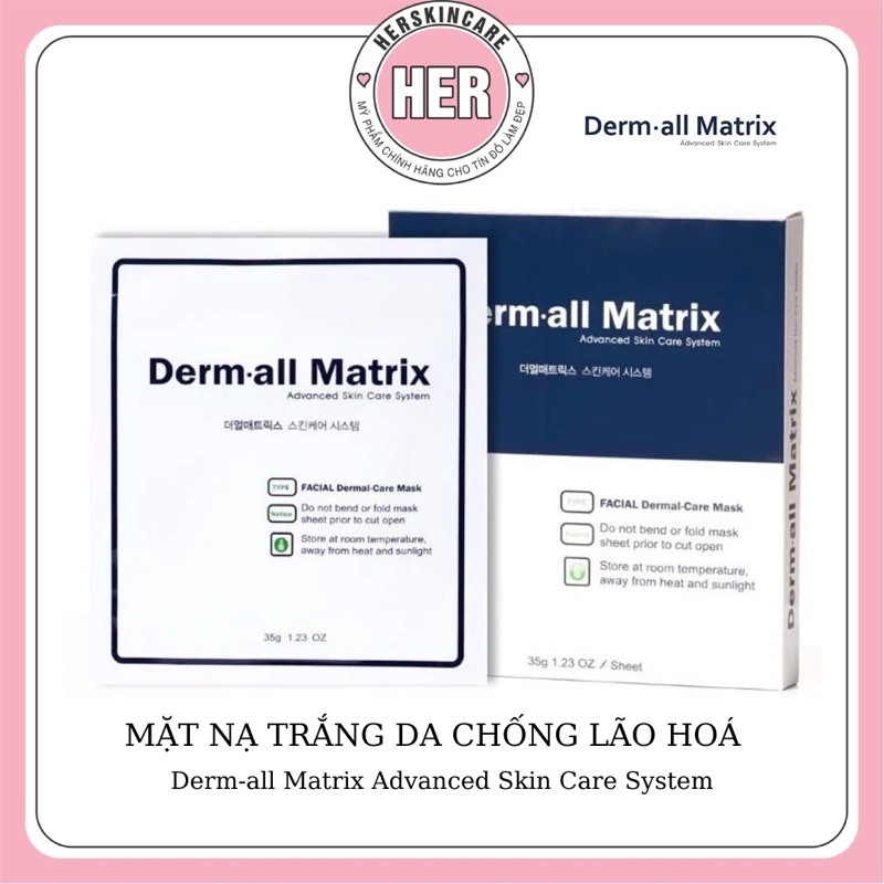 Mặt nạ Dearm-all Matrix nâng cơ chống lão hoá trắng sáng da tức thì Derm-all Matrix chính hãng