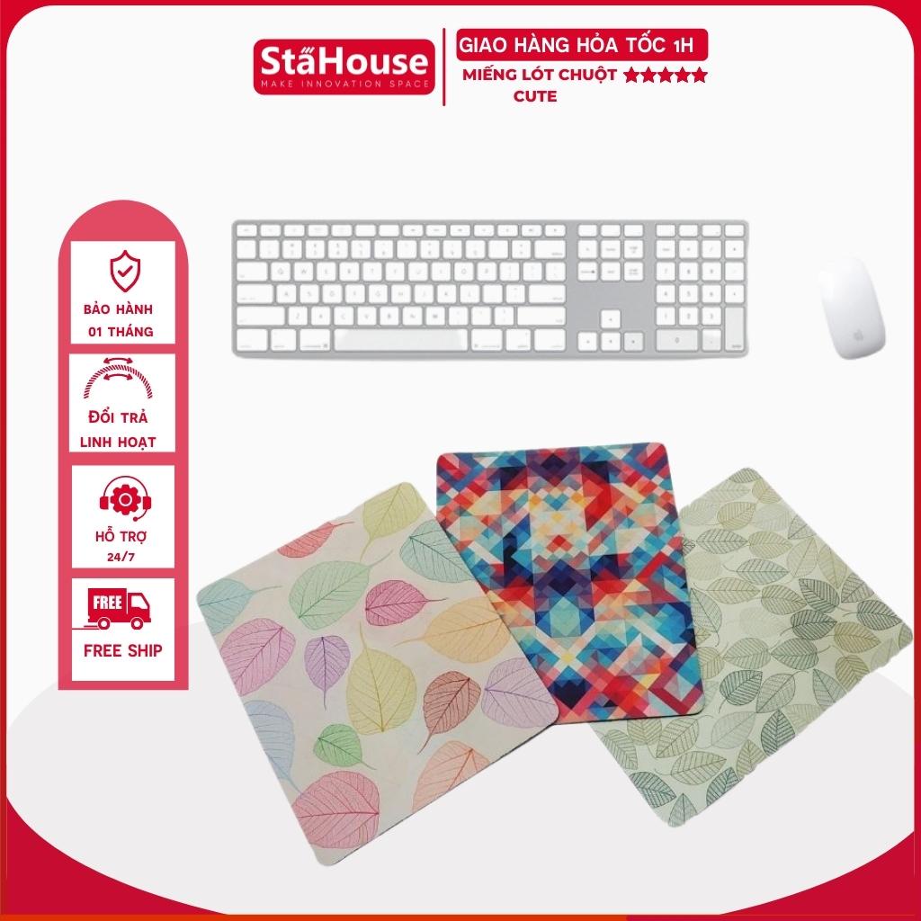 Miếng Lót Chuột Máy Tính Stahouse, Bàn Di Chuột Cute Màu Sắc Pad Chuột TLC101 KT26x21cm