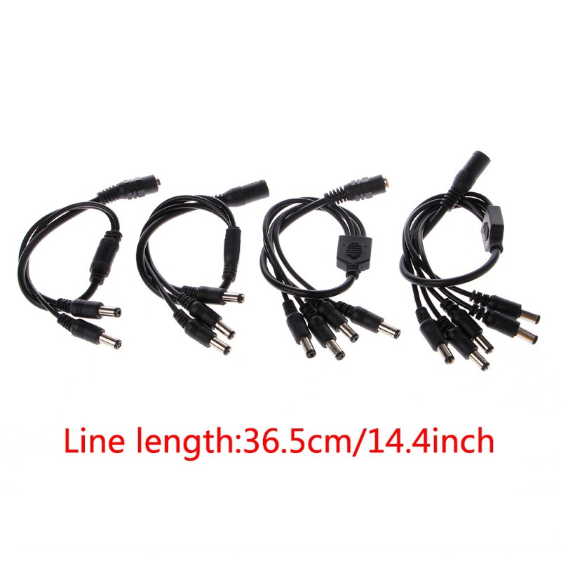 Dây Cáp Chia Cổng 1 Female Sang 2 / 3 / 4 / 5 Male Plug 5.5x2.1mm 12v Dc