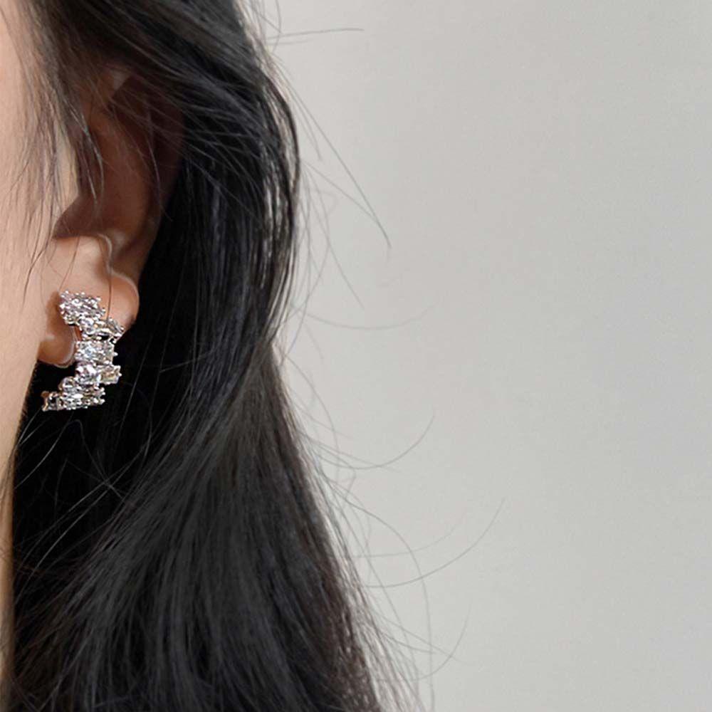 Khuyên Tai Dạng Kẹp Không Cần Lỗ Thanh Lịch|Khuyên Kẹp Vành Tai Đính Đá Nhiều Màu Sắc|Khuyên Tai Dạng Kẹp Đính Đá Zircon Sang Trọng