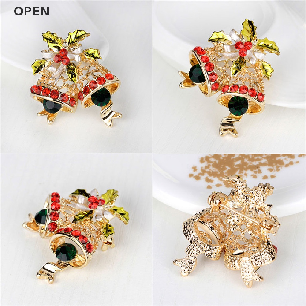 Op Mới Pha Lê Cài Áo Bó Hoa Cưới Cô Dâu Chuông Người Tuyết Cây Thông Giáng Sinh