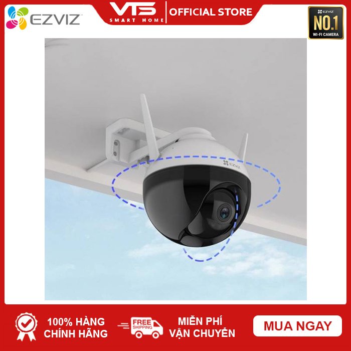 Camera WIFI C8W 4MP WIFI Xoay 360 Ngoài Trời EZVIZ Đàm Thoại - Màu Ban Đêm Thông Minh, Chính Hãng 24TH
