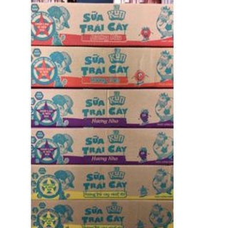 Thùng 48 hộp x110ml sữa chua uống Lif Kun hương vị Cam / dâu/ nho / trái cây nhiệt đới