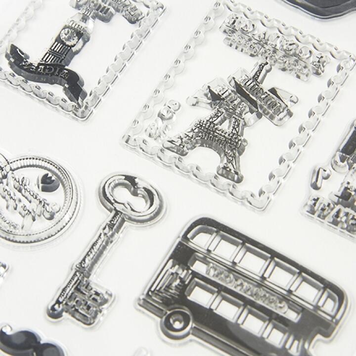 Tem Dán Sticker Stamp ARTBOX Hàn Quốc Hình Du Lịch Trang Trí Cho Sổ Tay