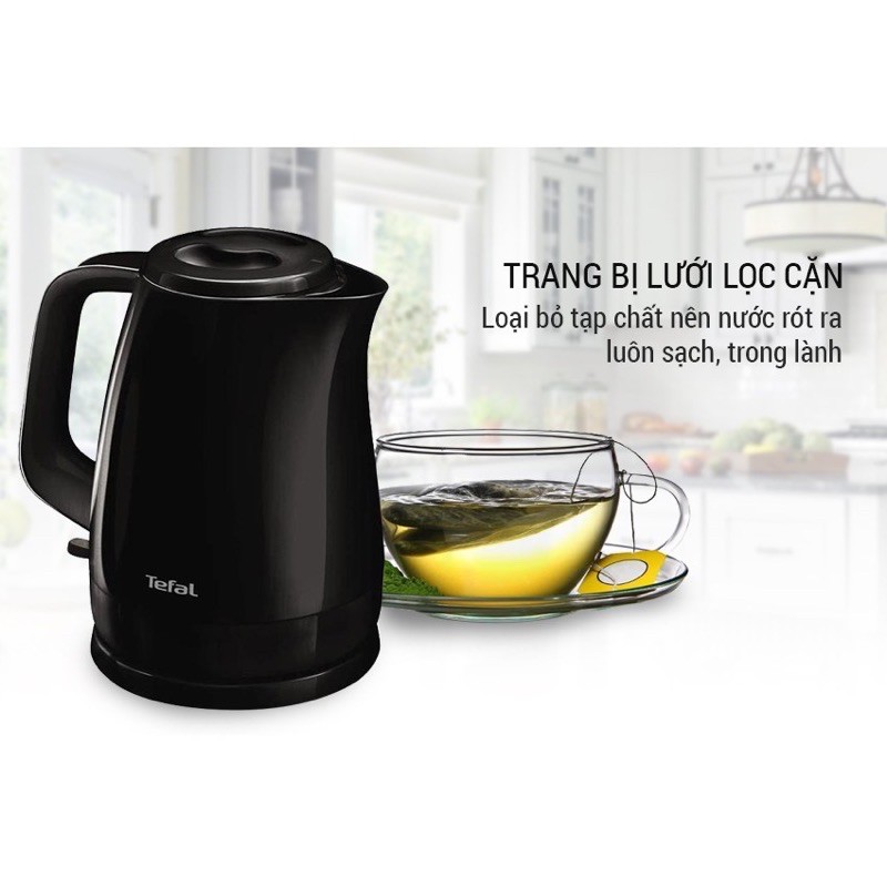 Ấm đun siêu tốc Tefal Uno KO1508DE Bảo hành 2 năm [Hàng Pháp - Bill Chính Hãng]