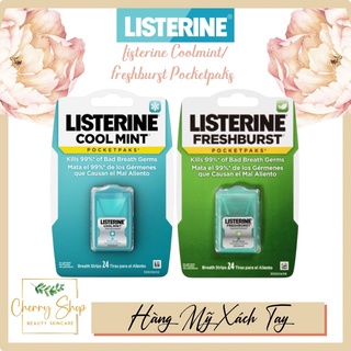 [Hàng USA] Miếng ngậm thơm miệng Listerine Pocketpaks (Vĩ 1 hộp x 24 miếng)