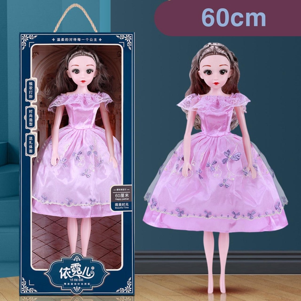 Búp bê barbie elsa 60cm có khớp cỡ lớn, búp bê công chúa đồ chơi cho bé gái BOBIKIDS BE01