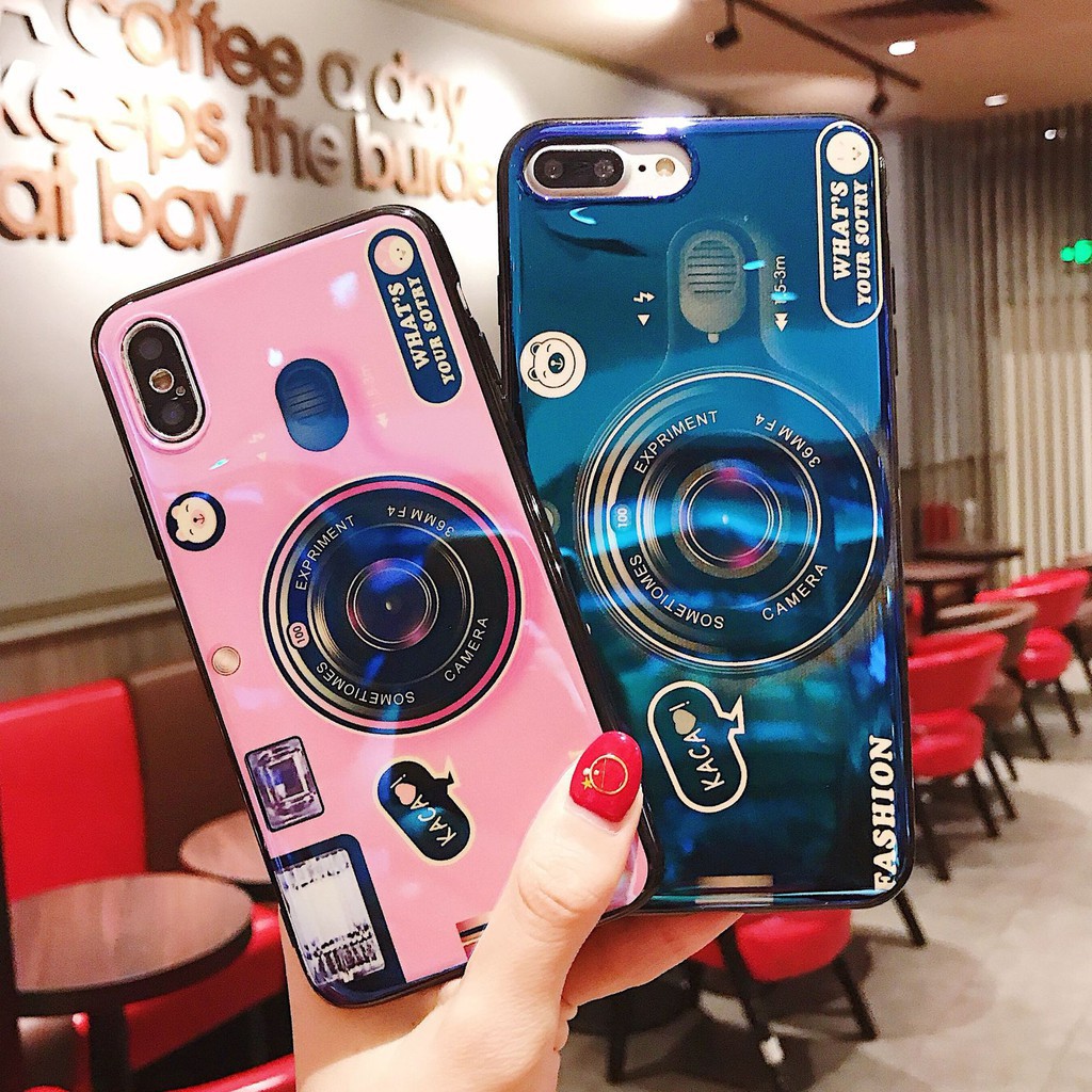 ỐP LƯNG iphone hình MÁY ẢNH (Tặng PopSocket ống kính máy ảnh) ốp máy ảnh ốp iphone 6 6s plus 7 8 x xr xs max n02