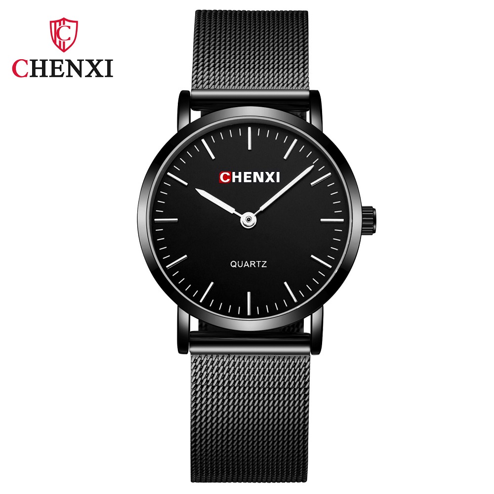 Đồng Hồ Đeo Tay Chexi Dây Lưới Thép Không Gỉ Siêu Mỏng Chống Thấm Nước Dành Cho Nữ