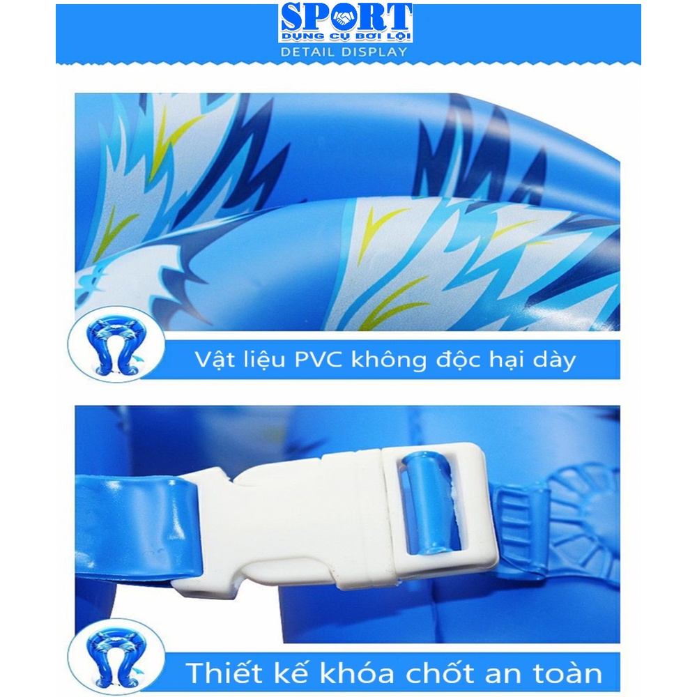 Vòng Tập Bơi Trẻ Em Người Lớn, Phao Tập Bơi Đeo Dưới Cánh Tay Túi Khí  3-6-10 tuổi Shop-Dungcuboiloi