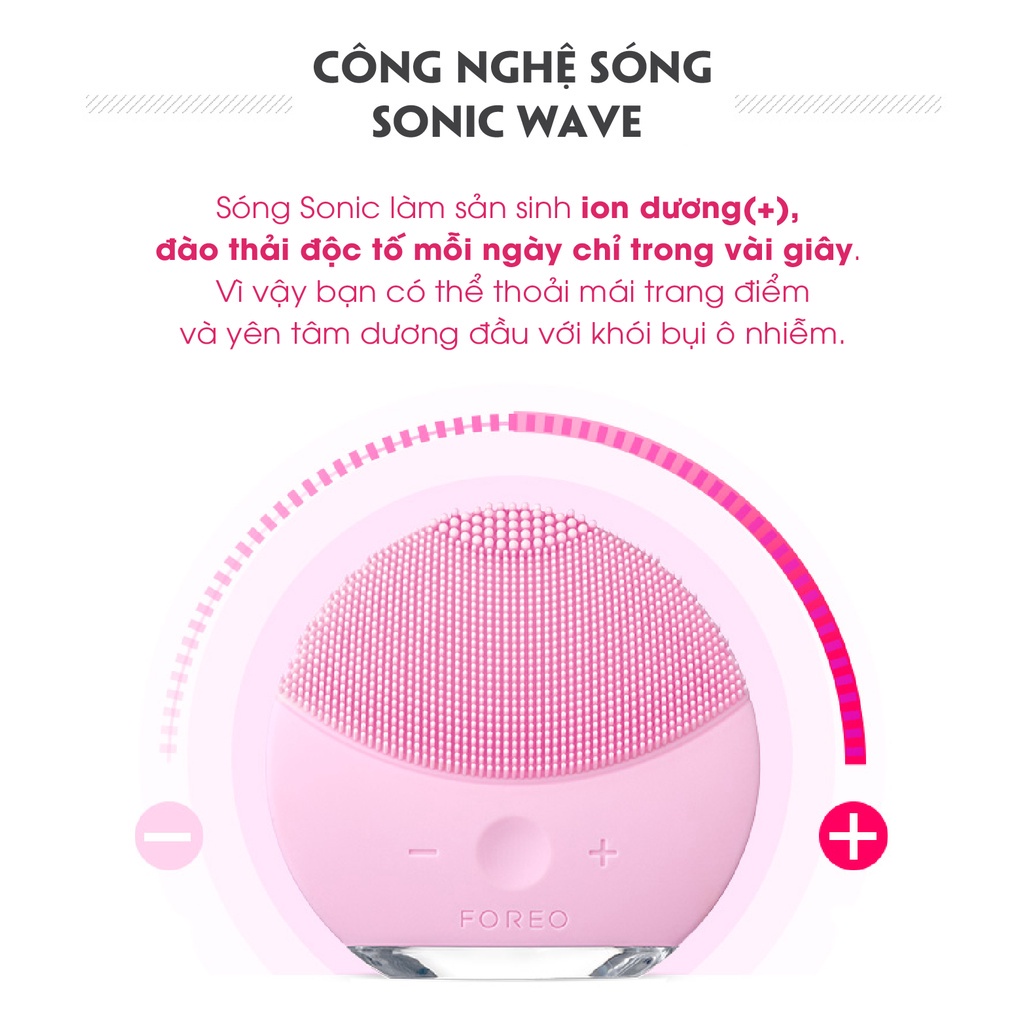 Máy Rửa Mặt Công Nghệ Sóng Âm Máy Rửa Mặt FOREVER Mini Làm Sạch Bụi Bẩn Chất Nhờn Massger Mặt Cho Da Mịn Màng Căng Bóng