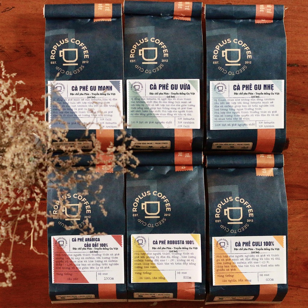 Cà phê Robusta nguyên chất có thêm bơ pha phin thơm ngon gói 250g,500g từ ROPLUS COFFEE | BigBuy360 - bigbuy360.vn