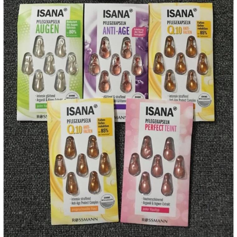 Serum dưỡng da ISANA nội địa ĐỨC Vỉ serum dưỡng da chuyên sâu isana 7 viên