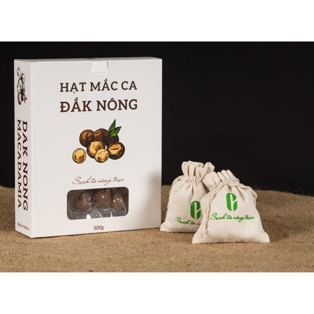 500g Hạt mắc ca nứt vỏ size lớn EJ FARM Đắk Nông