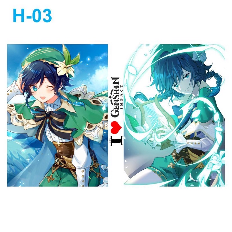 sổ in hình anime game genshin impact tặng kèm bút/ sổ tay genshin impact nhiều mẫu chọn