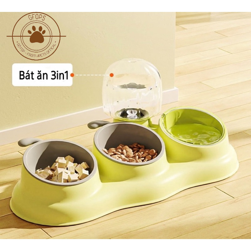 Bát ăn cho chó mèo 3in1 bát sứ và mica màu pastel cực sang- 4pets official