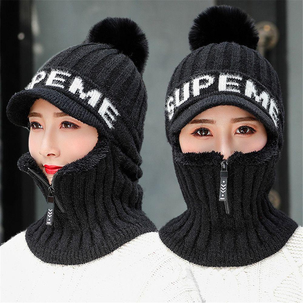 Set Mũ Len Kèm Khăn Choàng Cổ Chống Gió Thời Trang Cho Nữ