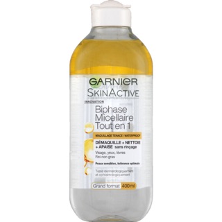 Nước tẩy trang Garnier Vàng Biphase 400ml - Hàng Pháp