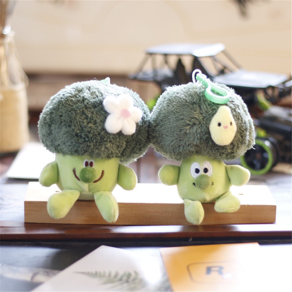 Móc Khóa Hình Rau Củ Quả Broccoli Nhồi Bông Dễ Thương Sáng Tạo