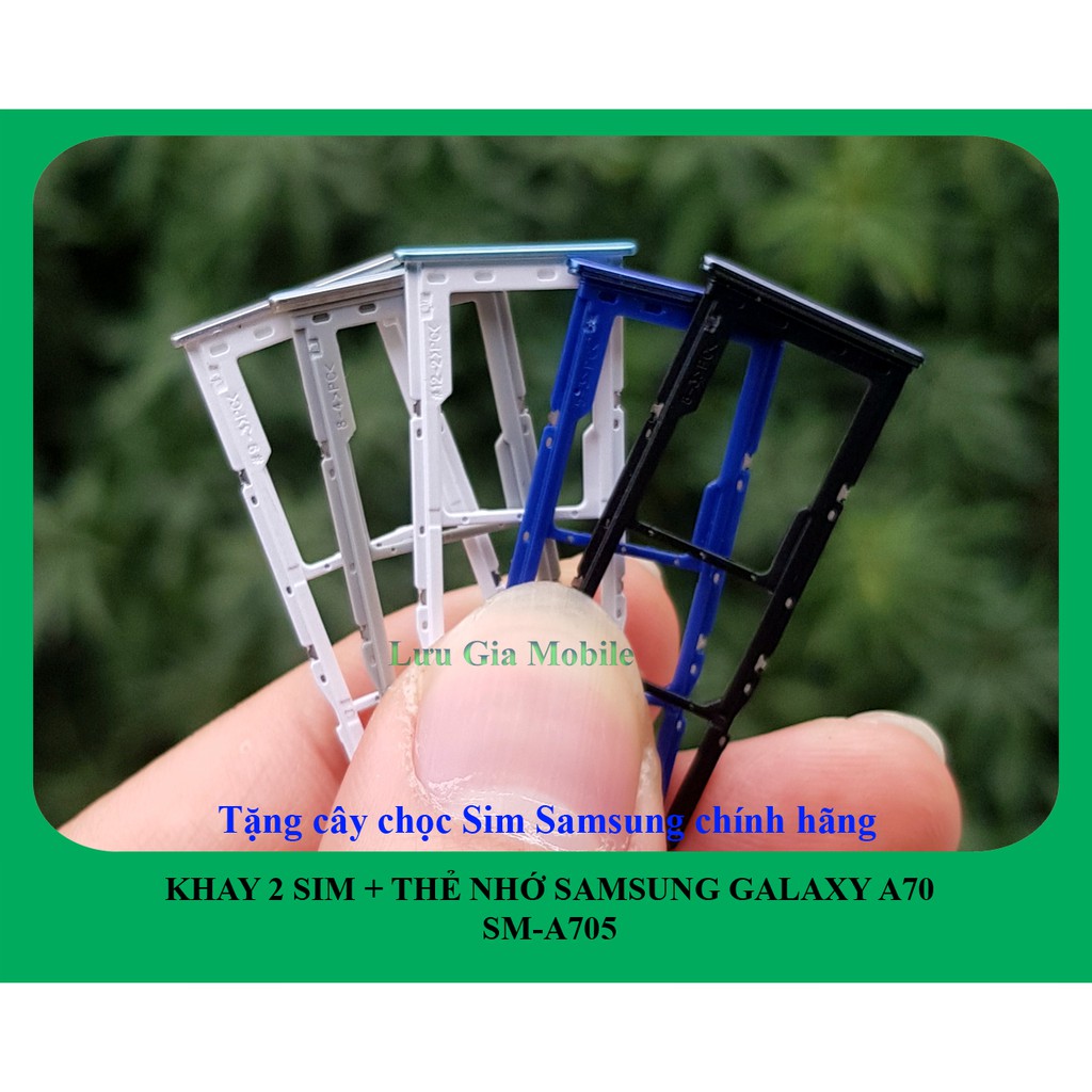 Khay sim Samsung Galaxy A70 chính hãng A705 + Tặng cây Chọc sim chính hãng