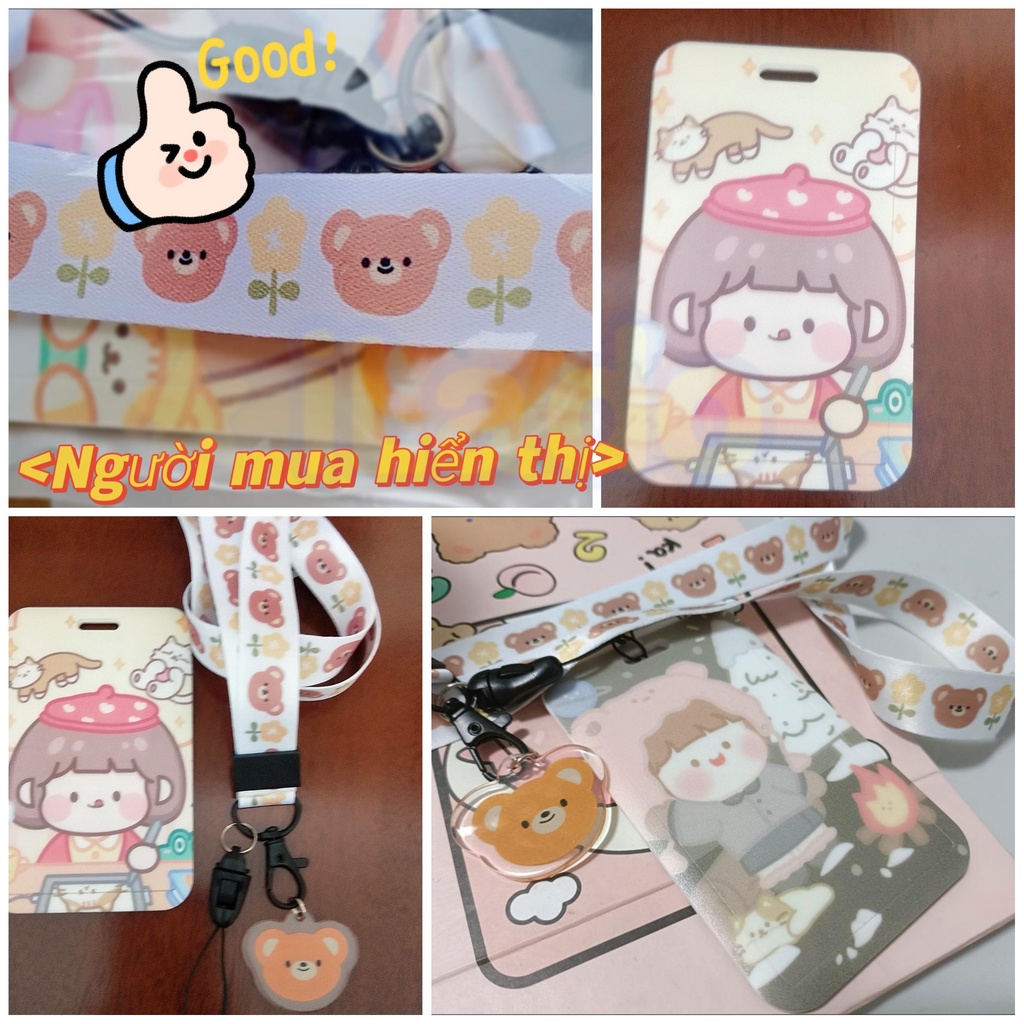 ⭐ iLado ⭐ thẻ đeo bảng tên cô gắi dễ thương Dây Đeo Thẻ Học Sinh Bao Đựng Thẻ Dây đeo thẻ tên hoạt hình sinh viên cho nhân viên văn phòng Thẻ đeo bảng tên kèm dây kéo Dây Đeo Thẻ Dọc Cho Sinh Viên -Học Sinh Nguồn cung cấp Văn phòng Văn phòng phẩm