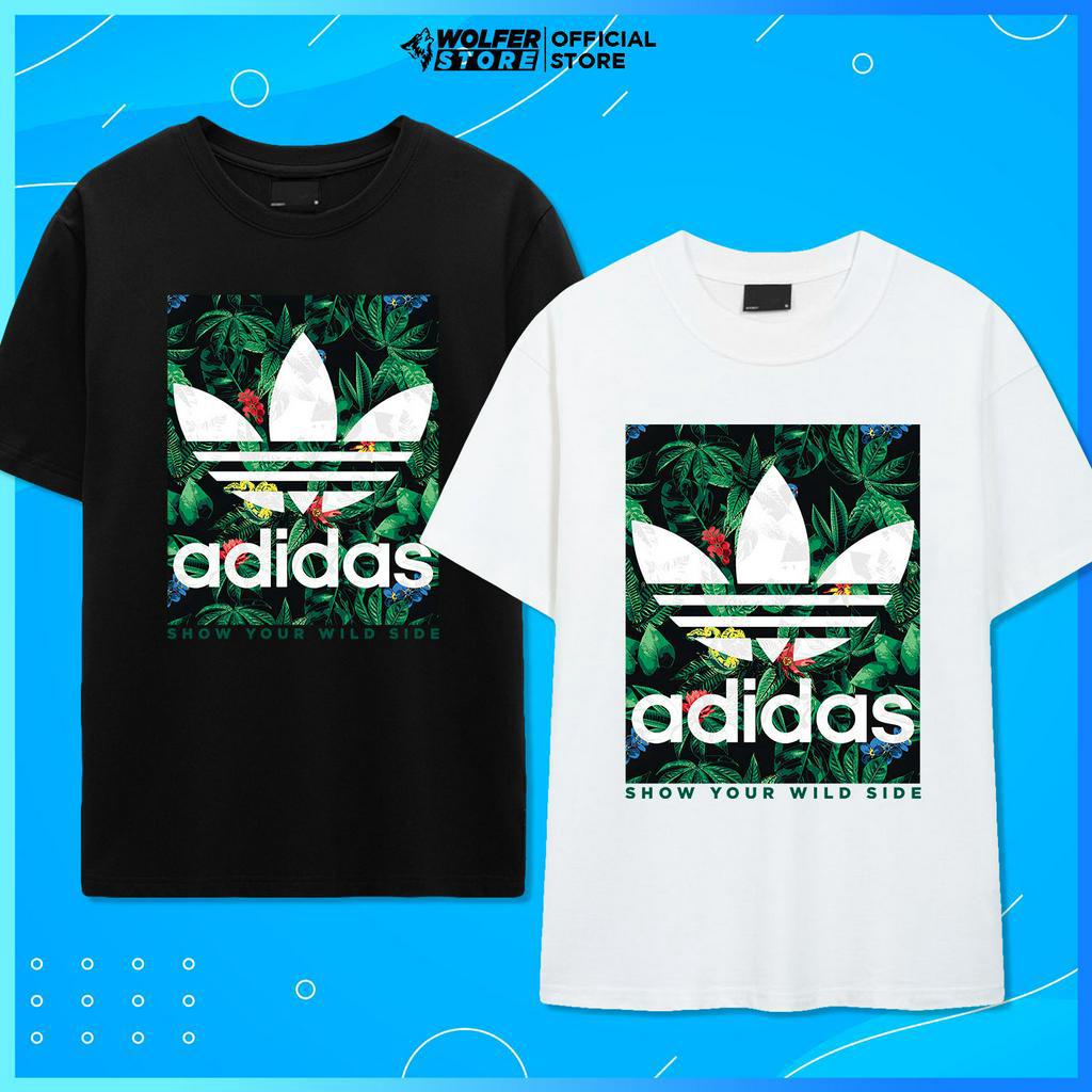 Áo adidas - áo thun adidas áo phông addidas tropical lá nhiệt đới unisex nam nữ cotton - adidas tropical design