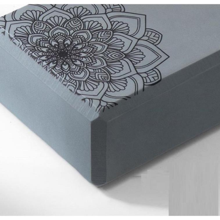 Gạch tập yoga xốp Eva nặng 200g in hoa mandala - Yoga blocks  BN