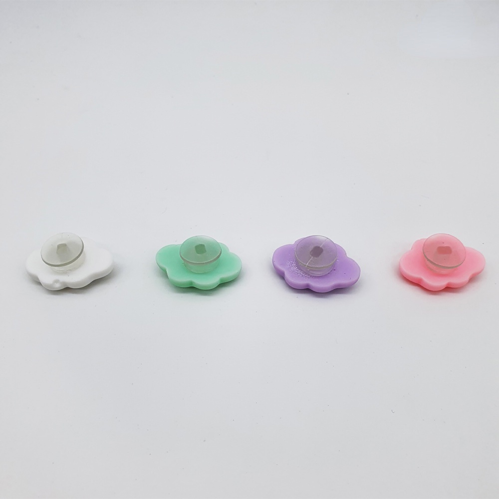 [Deco] Phụ Kiện Trang Trí Giày Crocs Màu Pastel (Trắng / Xanh Lá / Hồng / Tím) Dễ Thương Diy