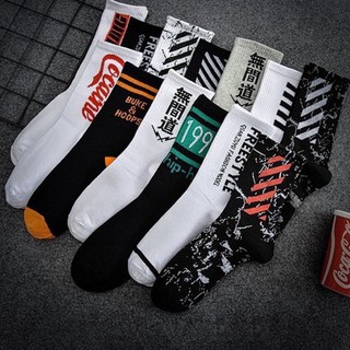  Tất cao cổ nam nữ off white Tia lửa điện - TẤT UNISEX GIÁ HUỶ DIỆT