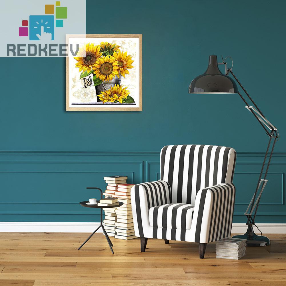 Bộ tranh đính đá 5D họa tiết hoa hướng dương độc đáo DIY