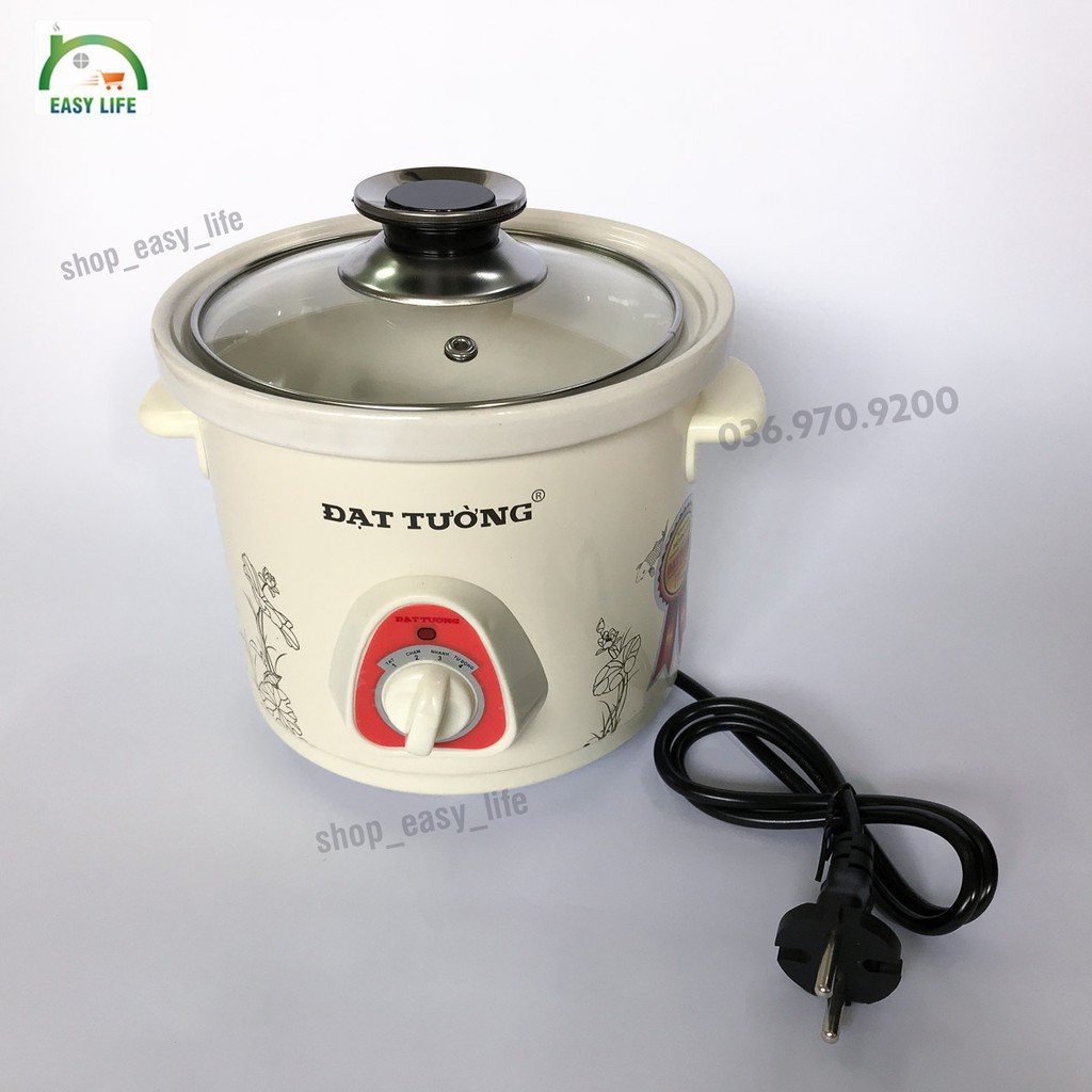 Chính HãngNồi Kho Cá- Nấu Cháo Chậm Đa Năng Đạt Tường 1,5L-2,5L